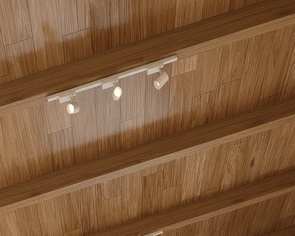 Detalhe do forro de madeira